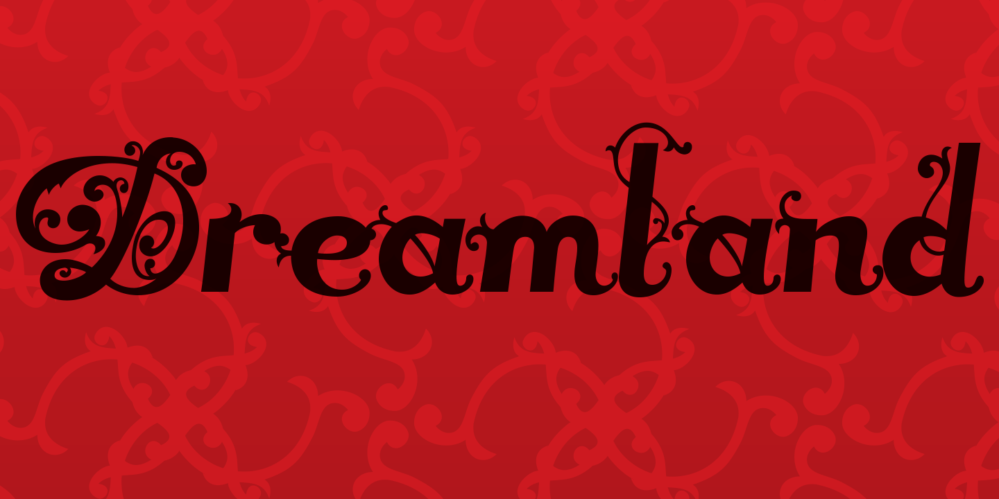 Beispiel einer Dreamland Roman Regular-Schriftart